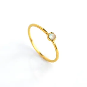 Dainty Stacking Moonstone Ring, June Birthstone