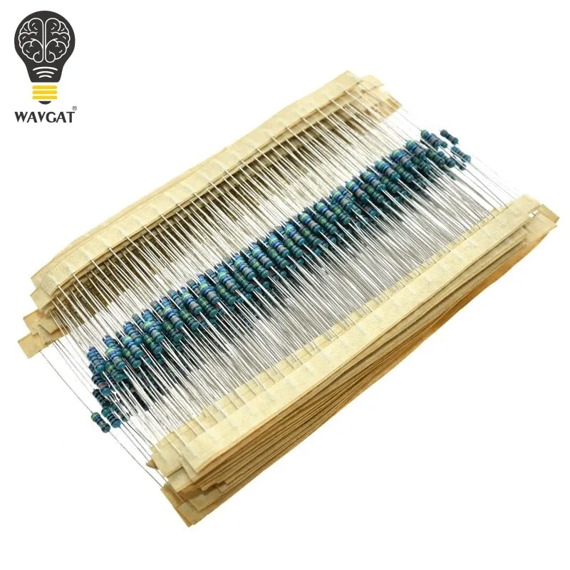 300 600 PCS /Set 1/4W Resistance 1% 30 Kinds Each Value Metal Film Resistor Assortment Kit resistors 100R 1K 47K 10K 100K 4K7