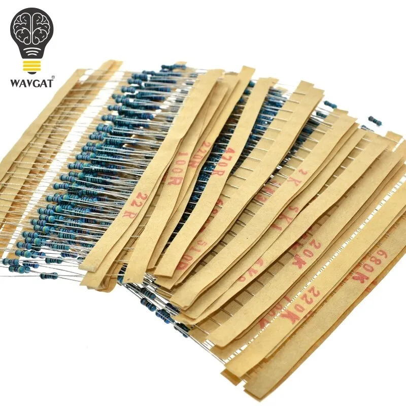 300 600 PCS /Set 1/4W Resistance 1% 30 Kinds Each Value Metal Film Resistor Assortment Kit resistors 100R 1K 47K 10K 100K 4K7