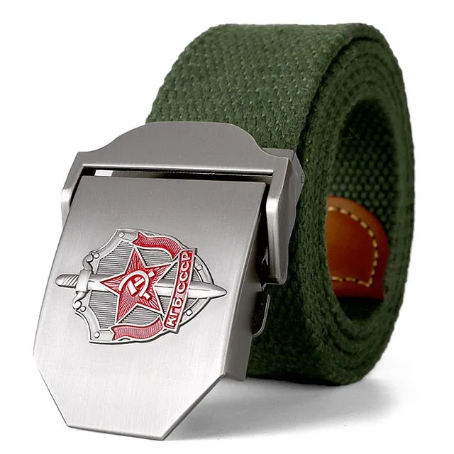 3D Soviet Glory KGB Canvas Military Canvas Belt