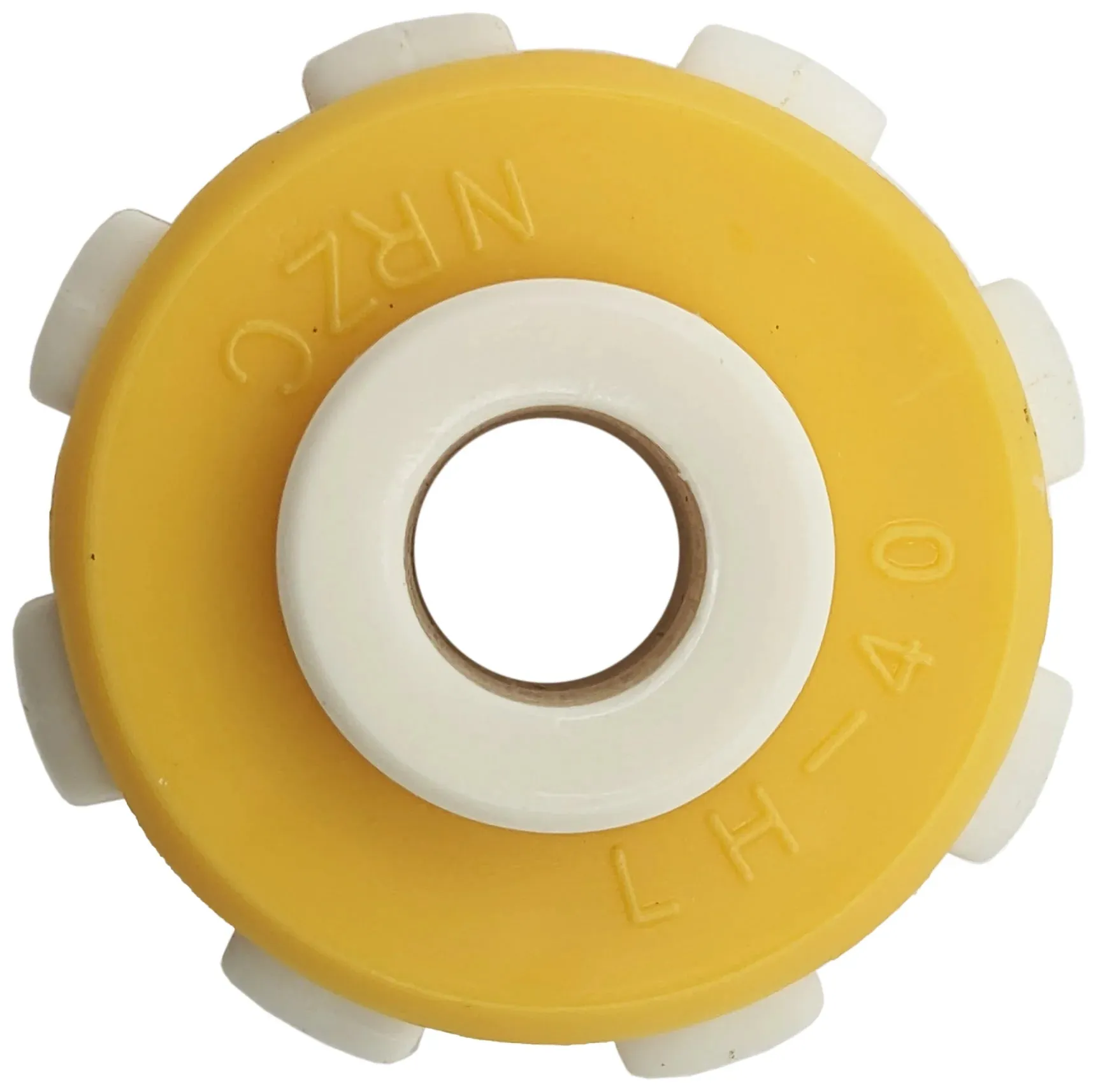 40mm Omni Wheel for 13mm Axle, Yellow and White