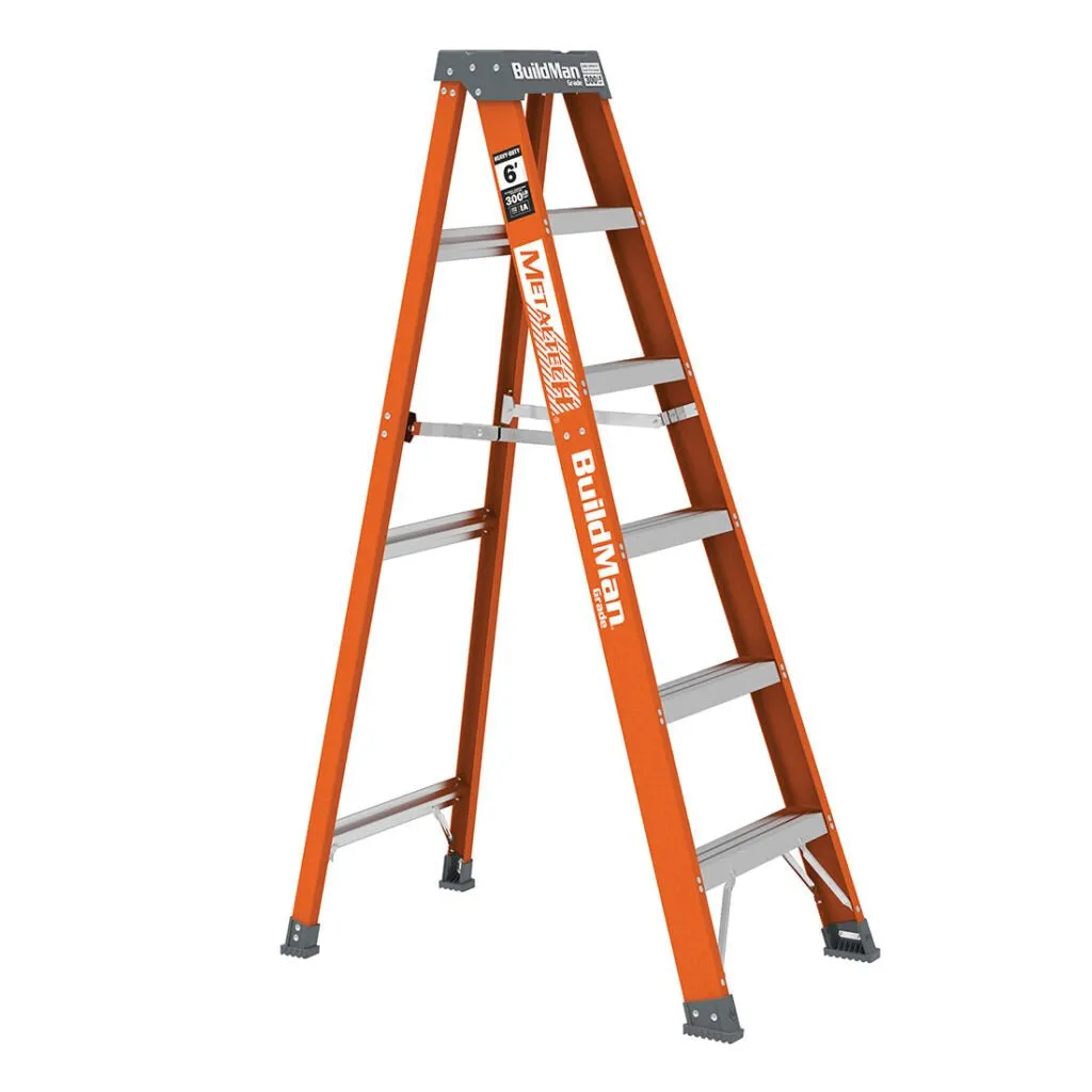 6′ Buildman™ Fiberglass Stepladder