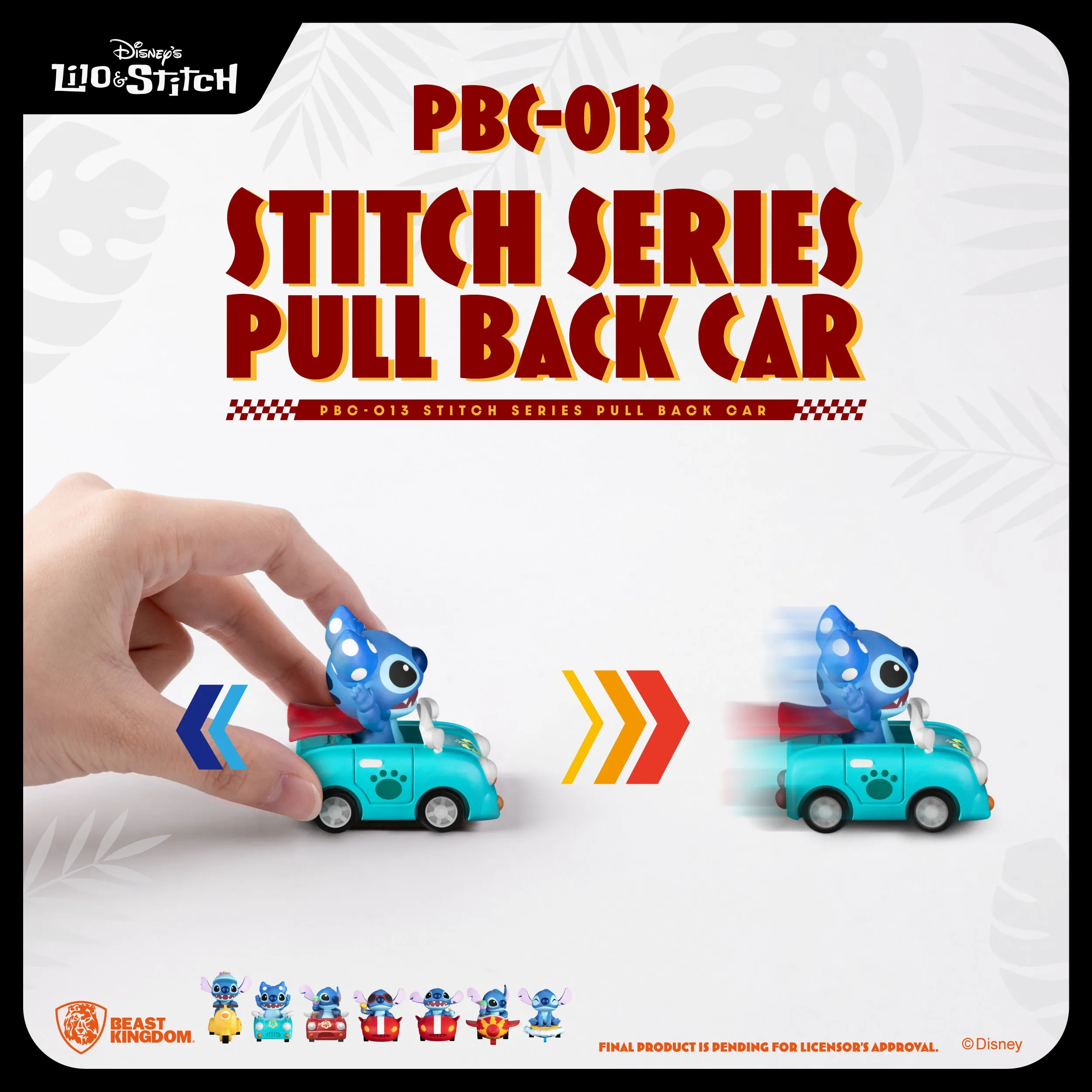 Beast Kingdom PBC-013 Disney Stitch Series Pull Back Car Blind Boxset