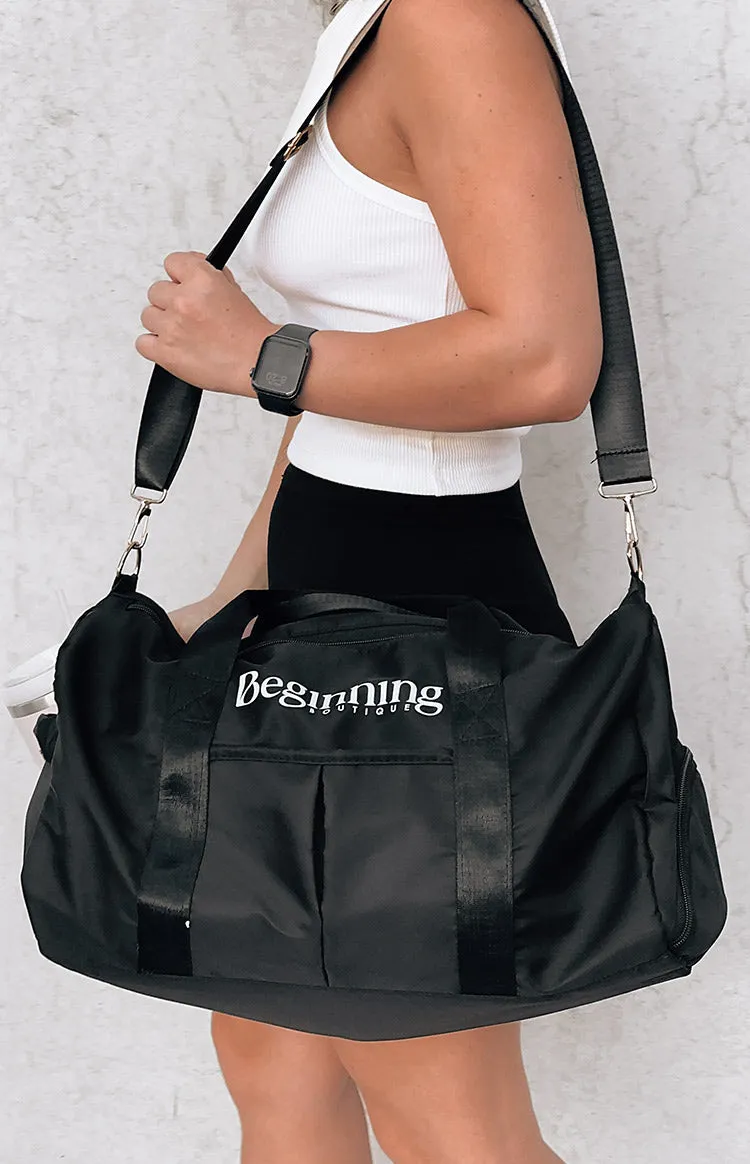 Beginning Boutique Black Gym Bag