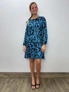 Blue and Black Pattern Dress