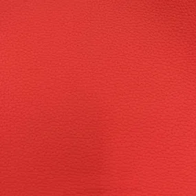 Crimson Red Pebble Grain Textured Faux Leather Vinyl Fabric