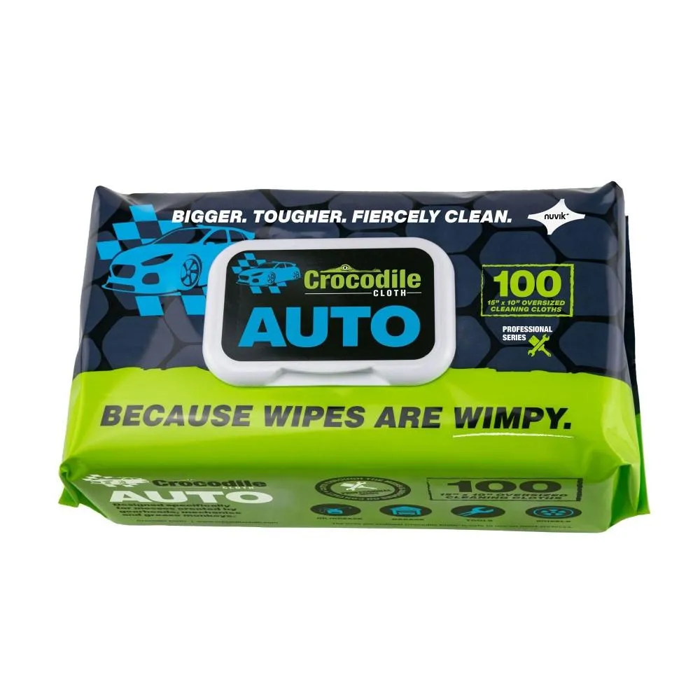 Crocodile Cloth Industrial Wipes (PK 100 Wipes) - Original, Automotive, or Paint