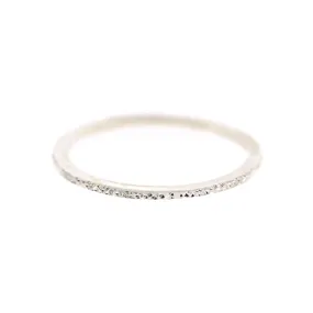 Diamond Dusted Stacking Ring: Super Skinny