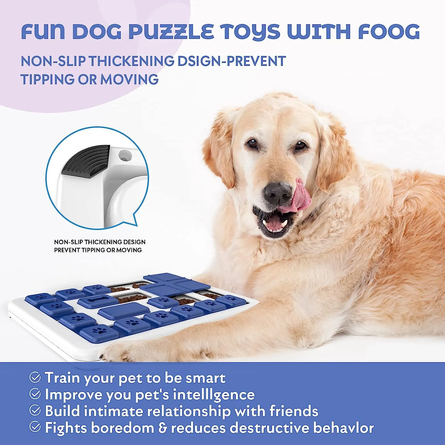 Dog Puzzle Toy (Dark Blue)