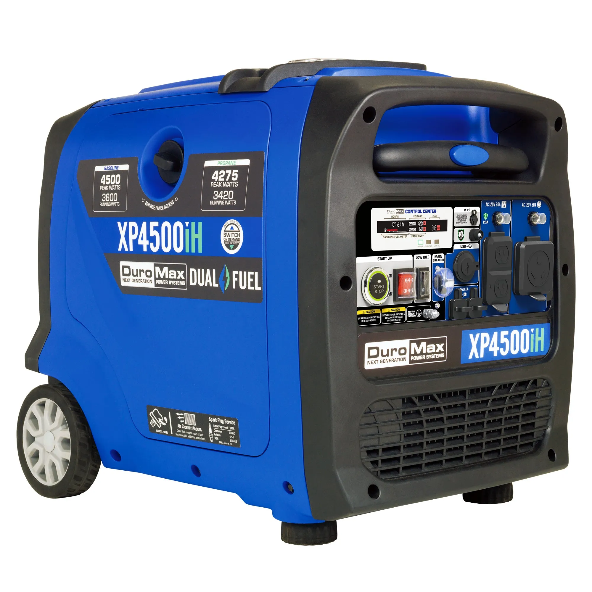 DuroMax XP4500iH 4,500 Watt Portable Dual Fuel Inverter Generator w/ CO Alert