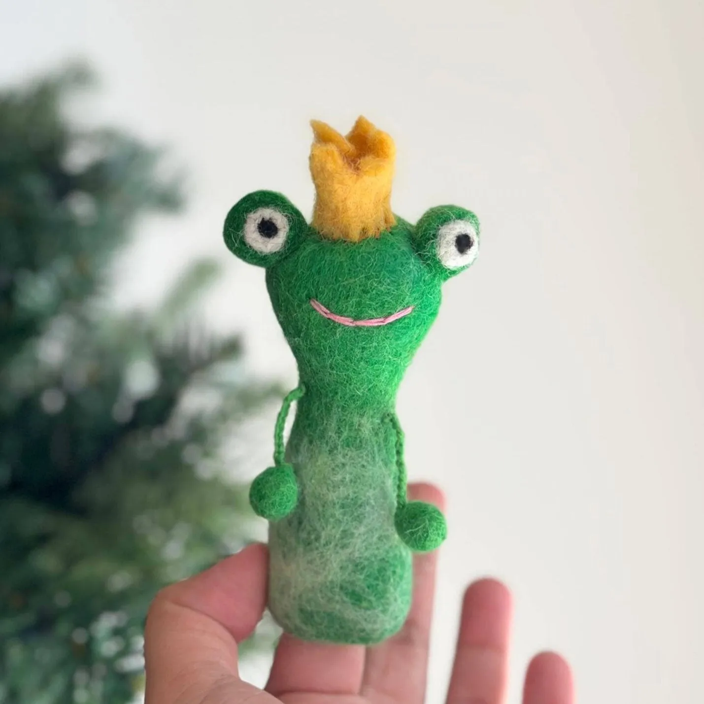 Frog Prince Finger Puppet