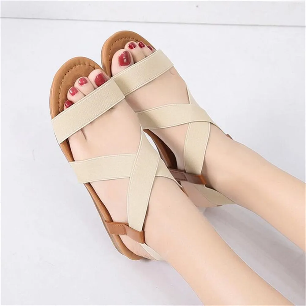 GRW Women Sandals Summer Beach Elastic Strap Anti-slip Soles