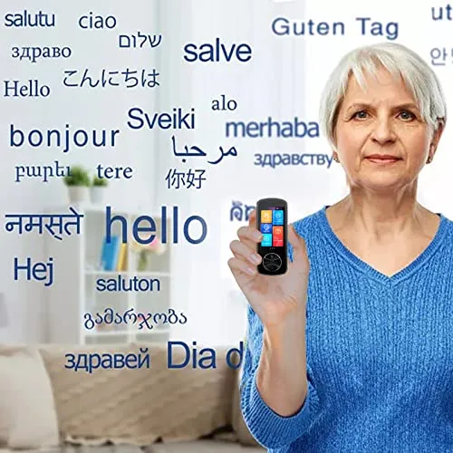 Language Translator Device 107 Languages Two Way Portable Instant Voice Translator, Support Photograph Handheld Accurate Translation, Smart Real-Time WiFi/Hotspot/Offline 3.0 HD Touch Screen