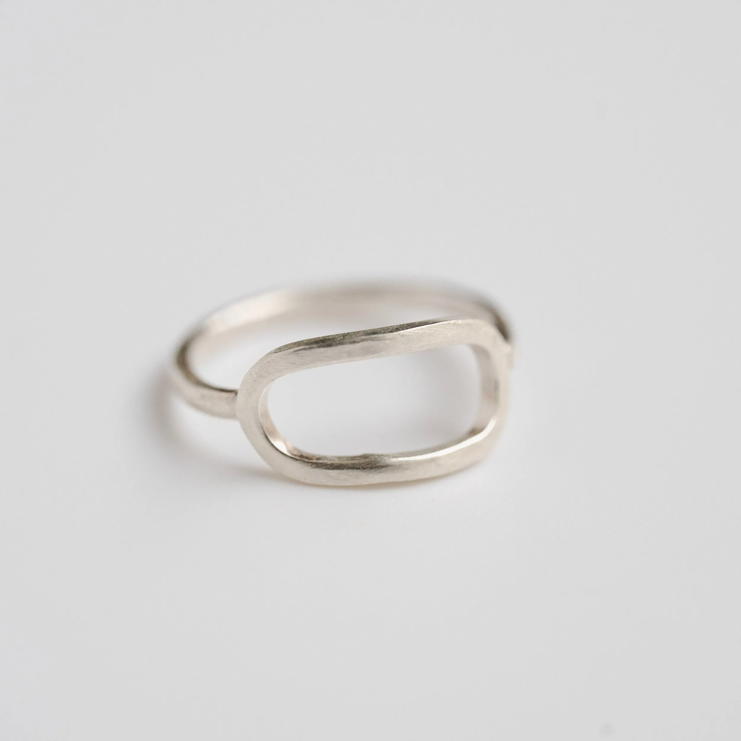 Large Link Stacking Ring in Sterling Silver