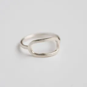 Large Link Stacking Ring in Sterling Silver