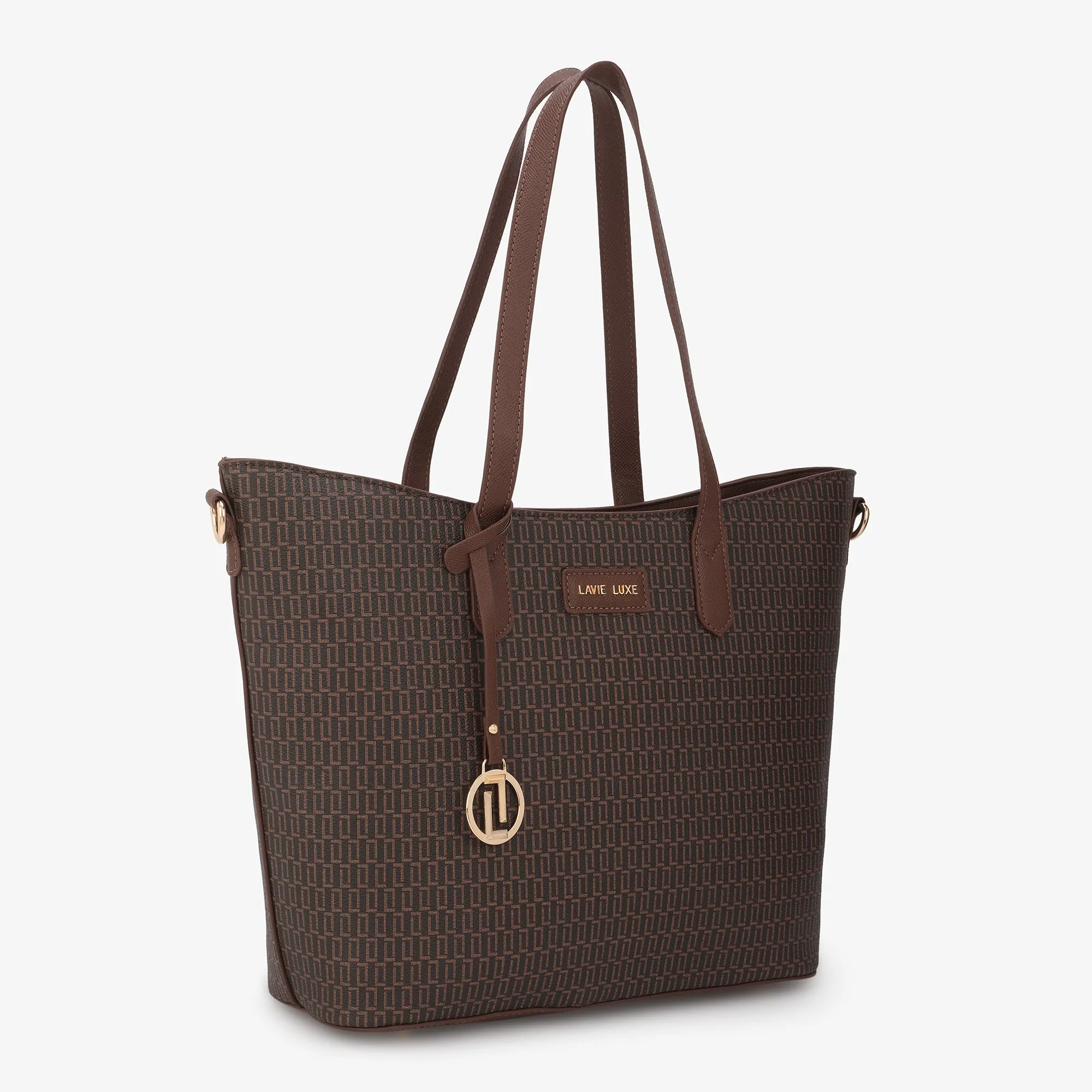 Lavie Luxe Monogram Hailon24 Pro Choco Large Women's handbag