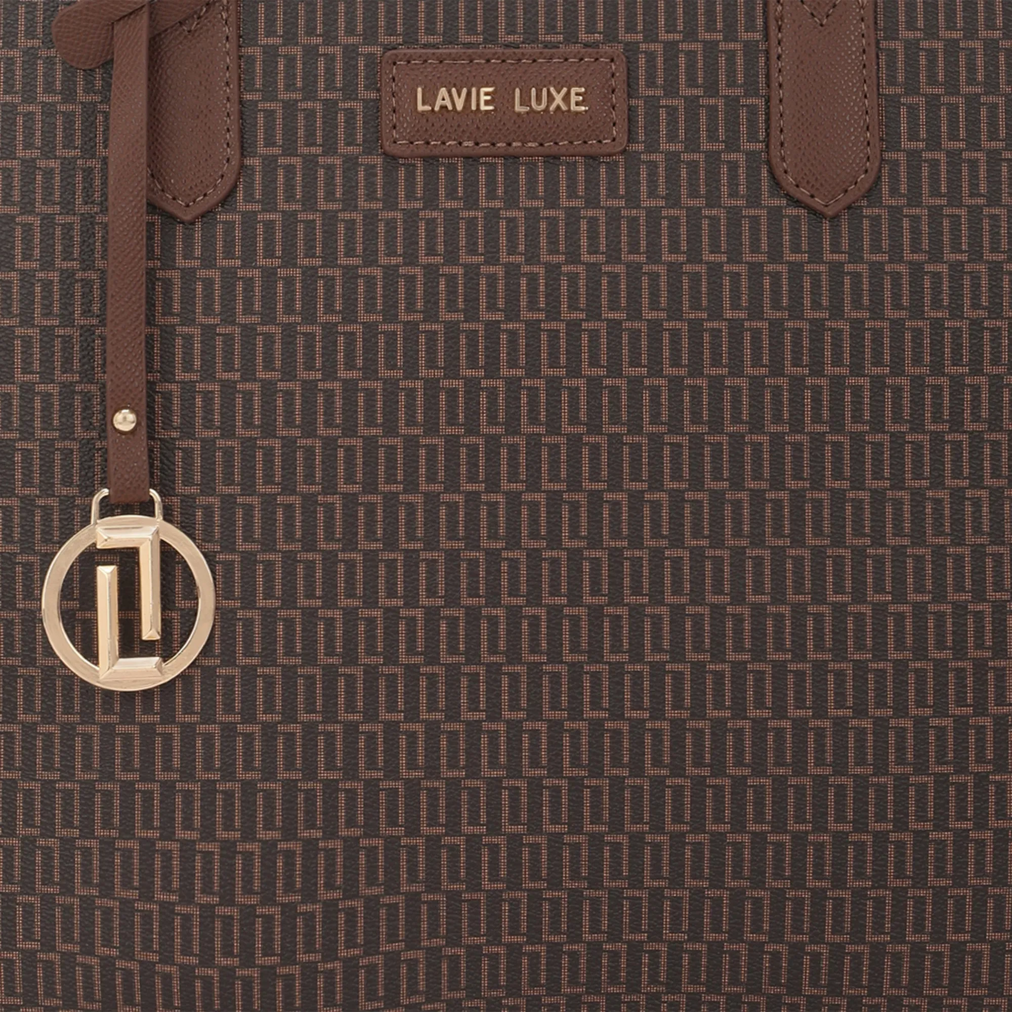 Lavie Luxe Monogram Hailon24 Pro Choco Large Women's handbag