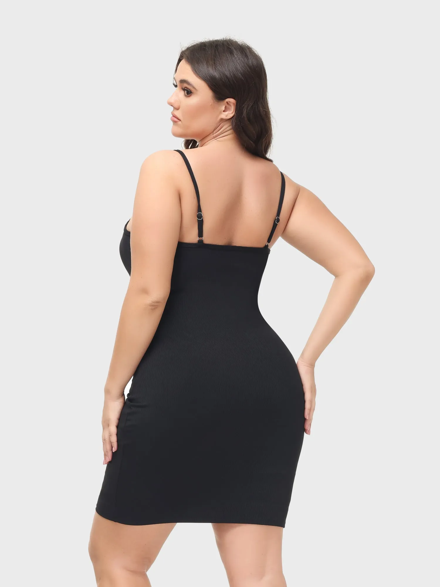 Midsize Goddess Mini Slip Dress With Built-in Shapewear