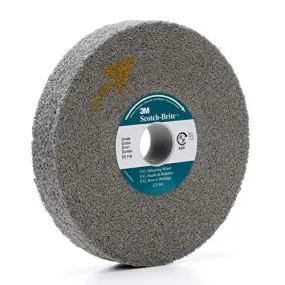 Scotch-Brite EXL Deburring Wheel - 8S Fine Grit Silicon Carbide - Metal Deburring, Finishing and Polishing Wheel - Convolute - 6" x 1/2" x 1"