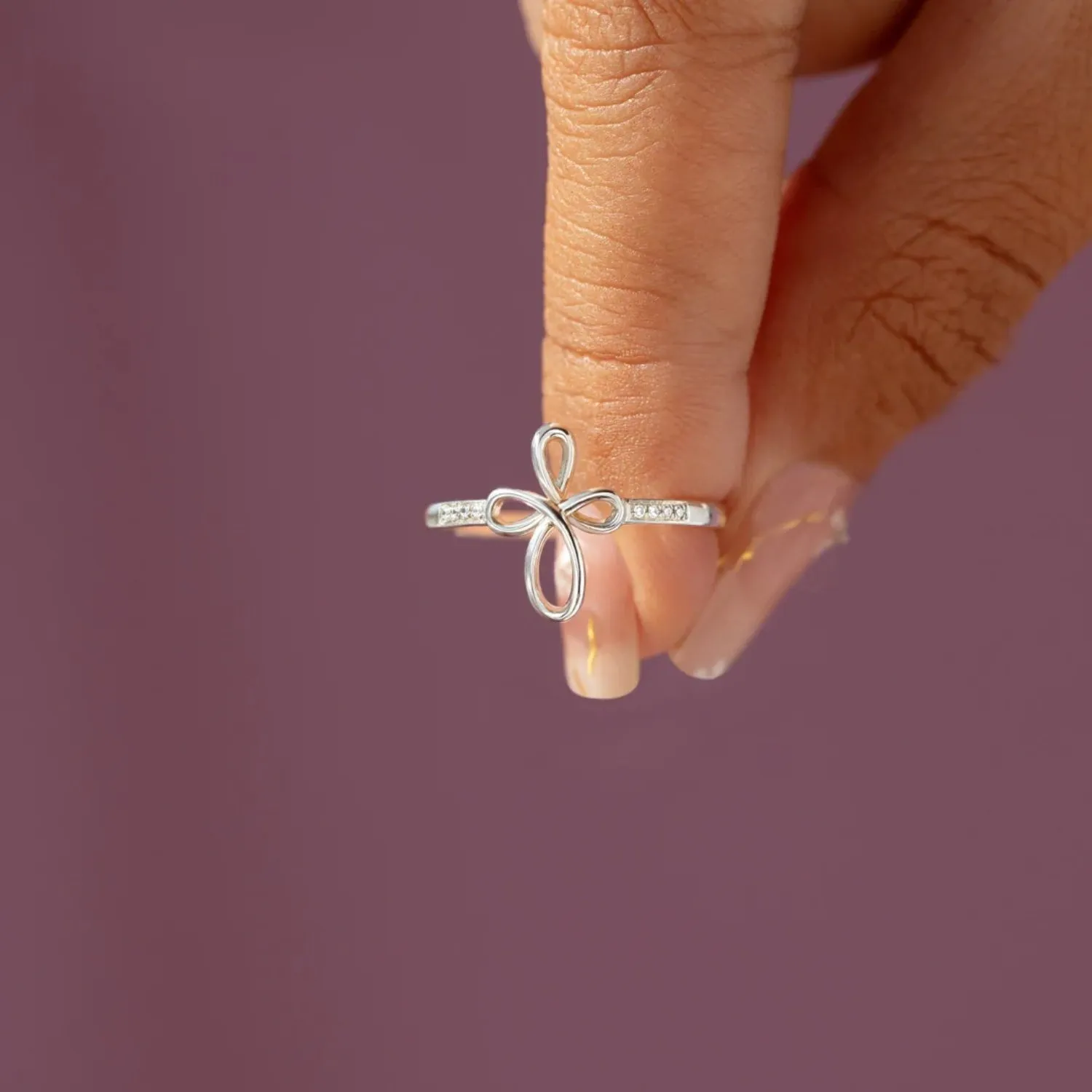 Silver Cross Ring