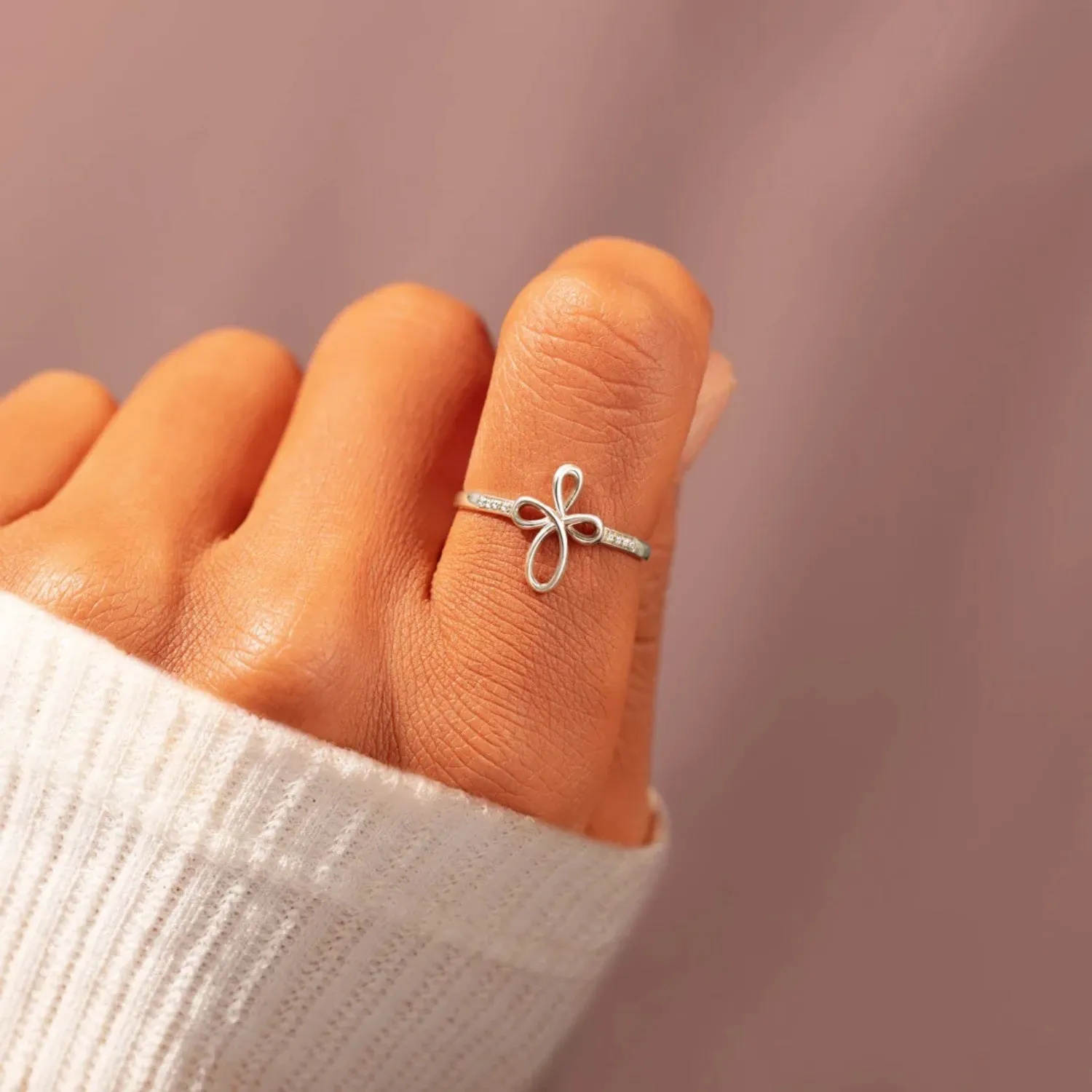 Silver Cross Ring