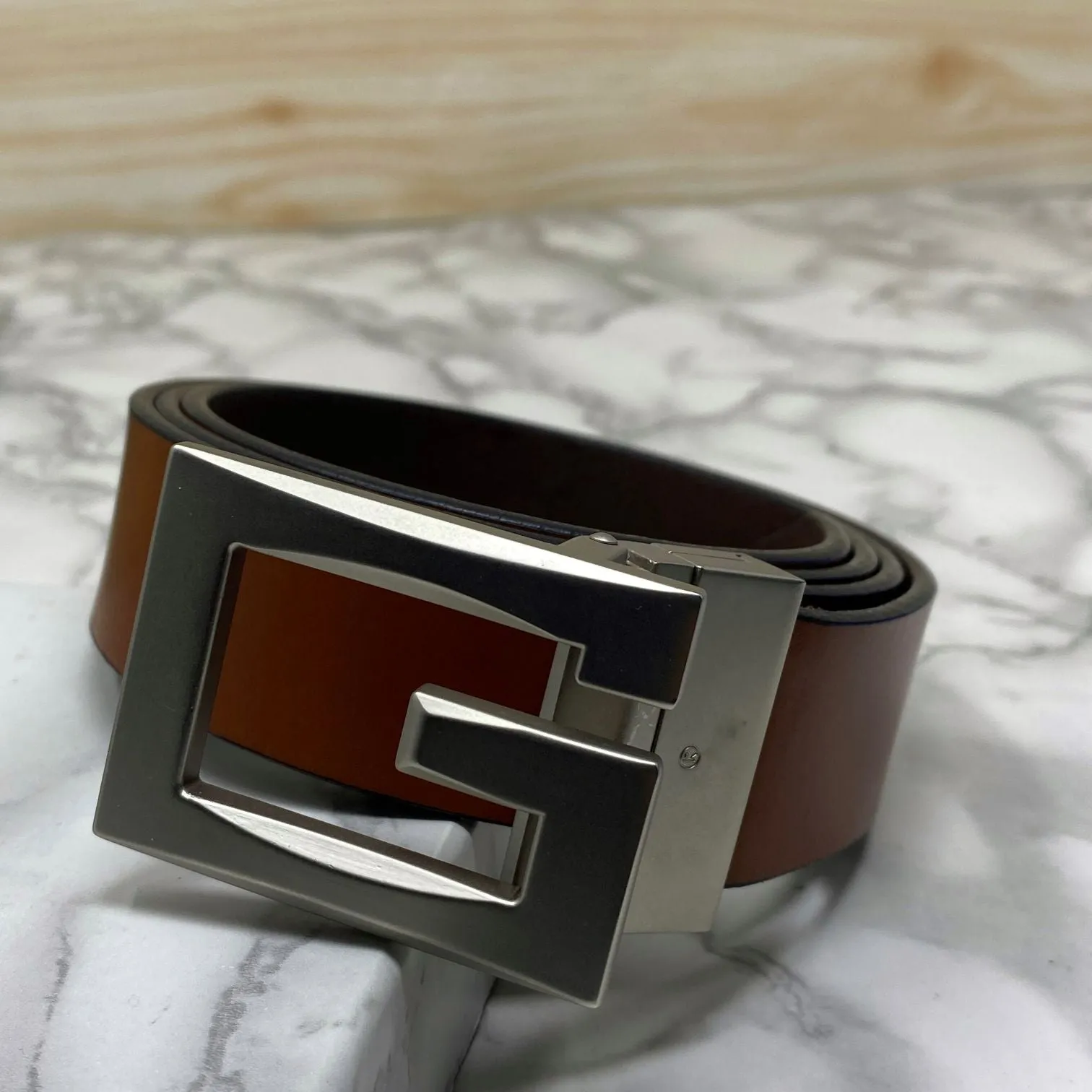 Square G-Section Leather Belt-JonasParamount