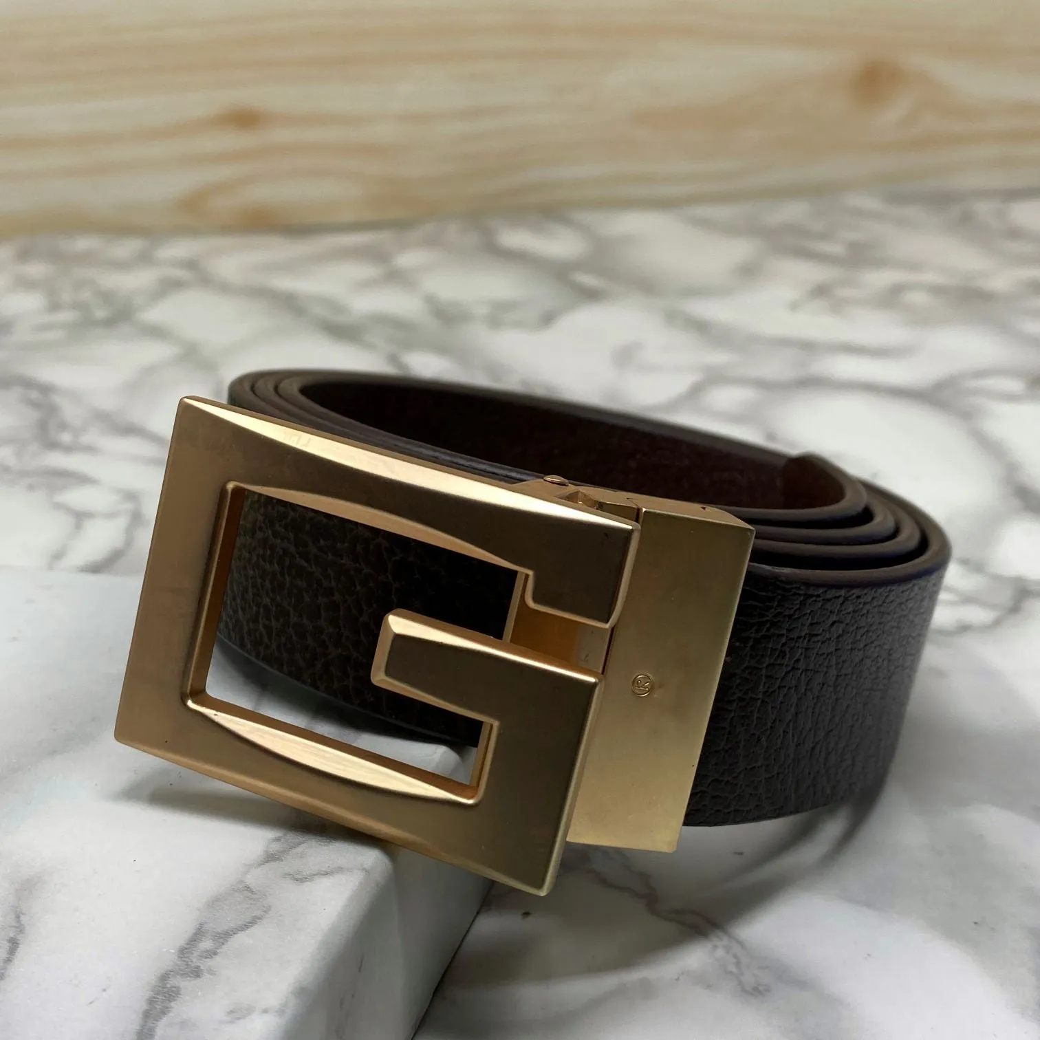 Square G-Section Leather Belt-JonasParamount