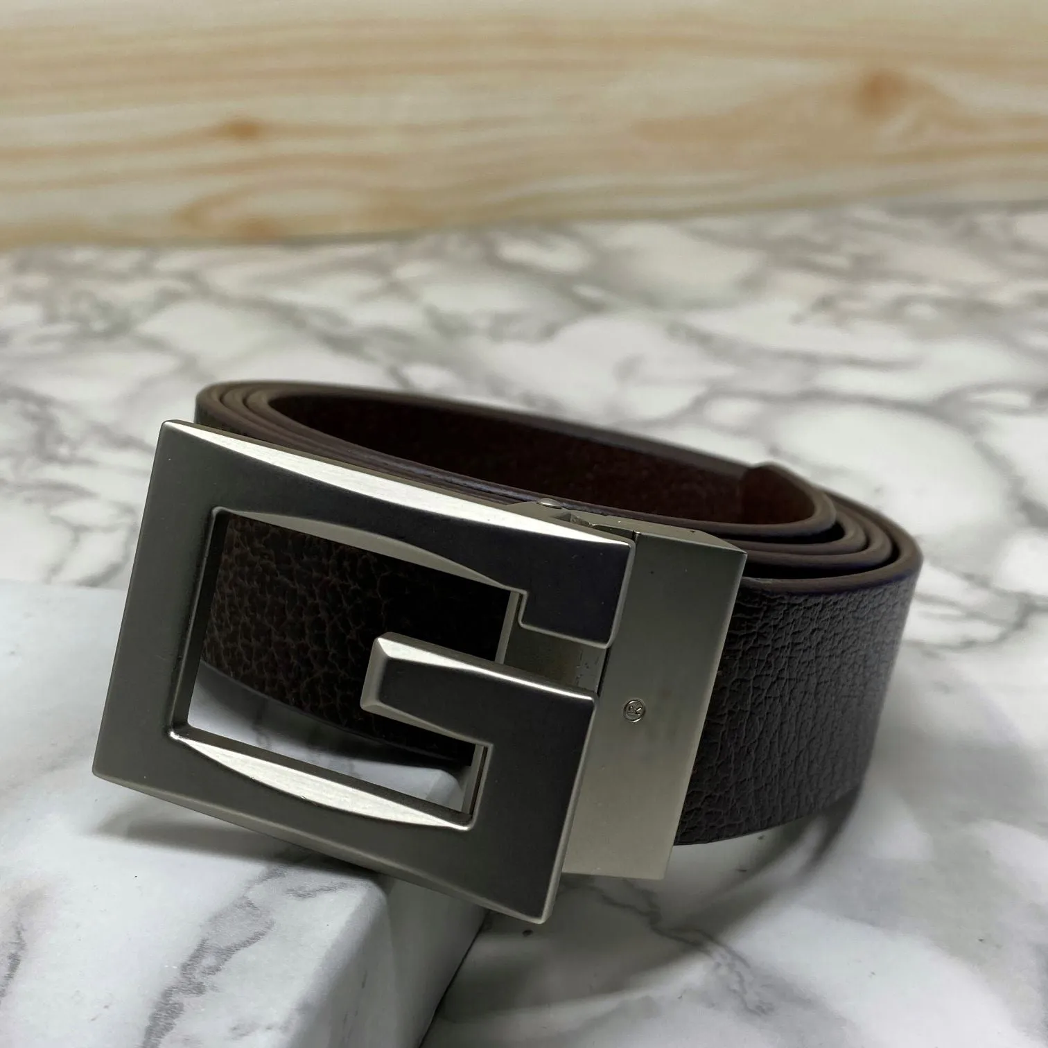 Square G-Section Leather Belt-JonasParamount