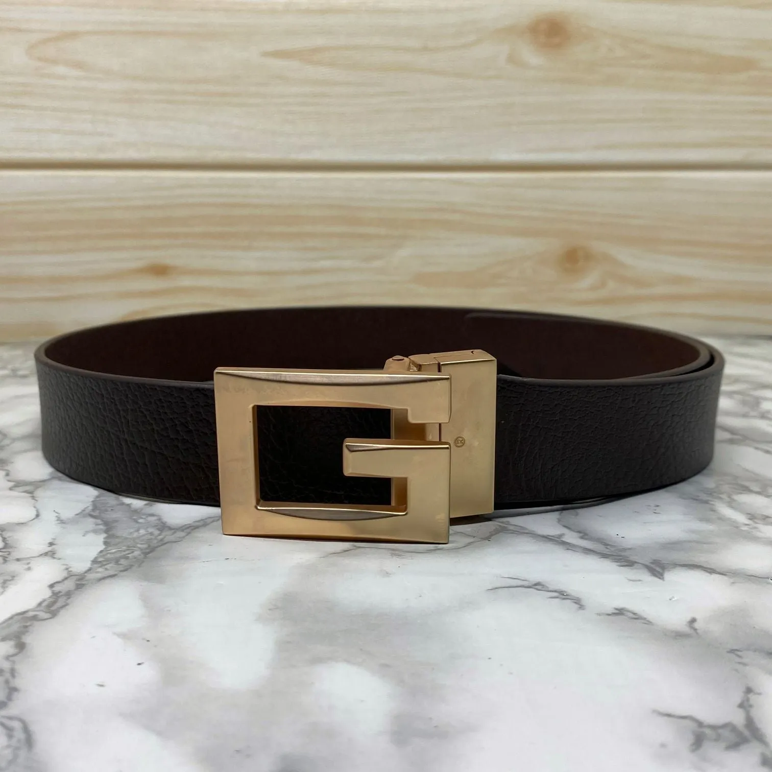 Square G-Section Leather Belt-JonasParamount