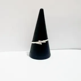 Sterling Silver Lightning Bolt Stacking Ring