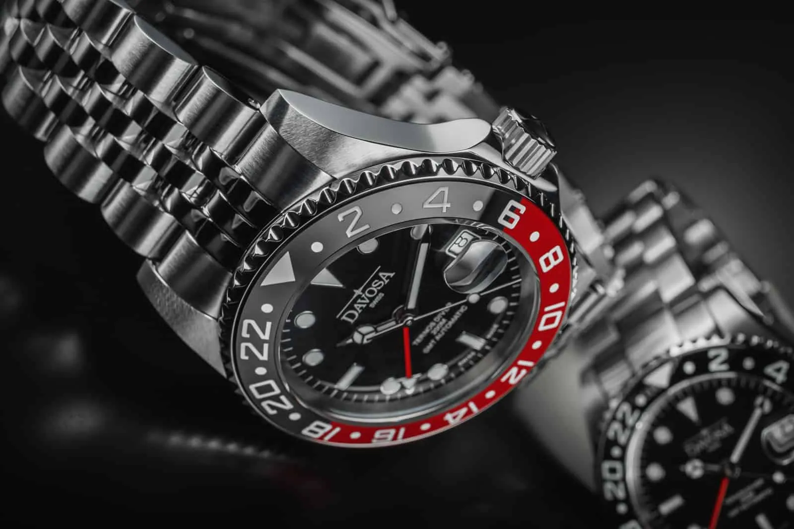 Ternos Ceramic Automatic GMT Black Red Diving Watch 16159009 OUTLET