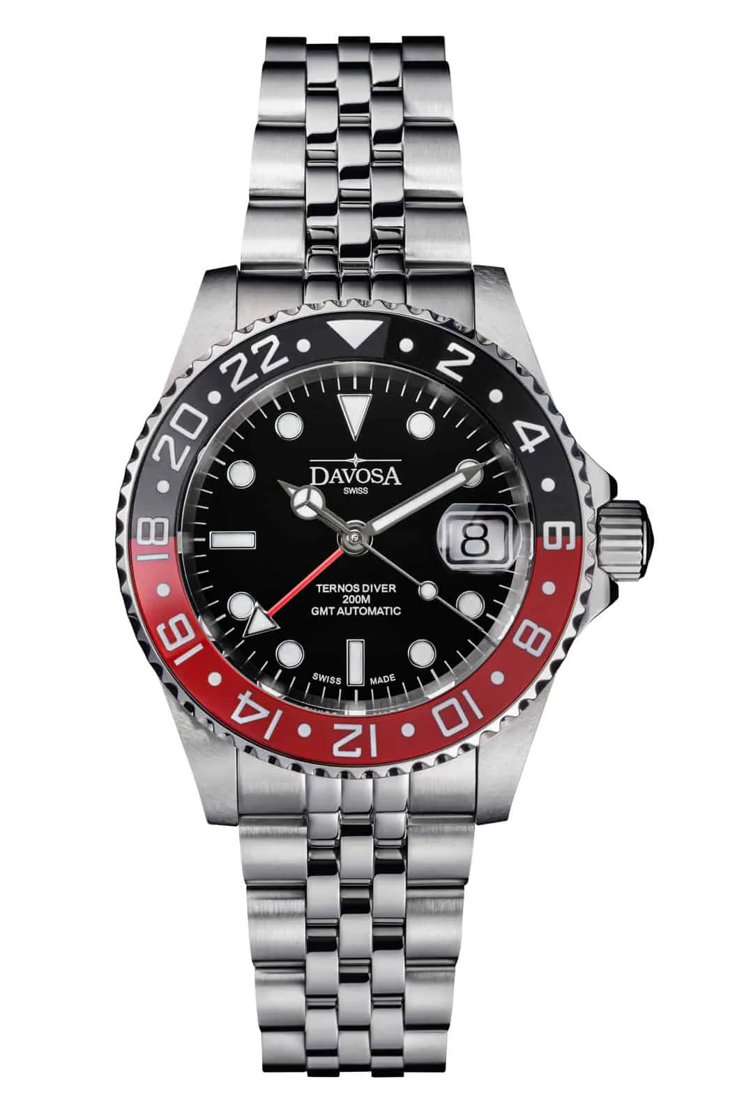 Ternos Ceramic Automatic GMT Black Red Diving Watch 16159009 OUTLET