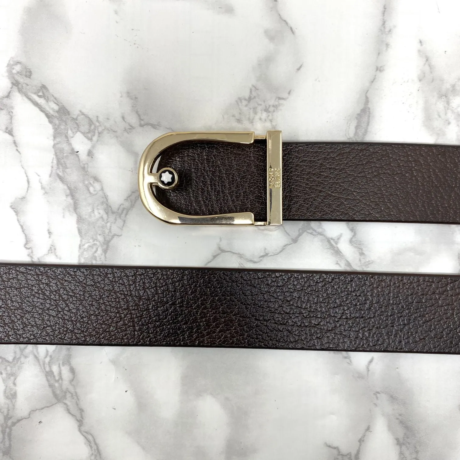 U-Shape Signature Formal Leather Strap Belt-JonasParamount