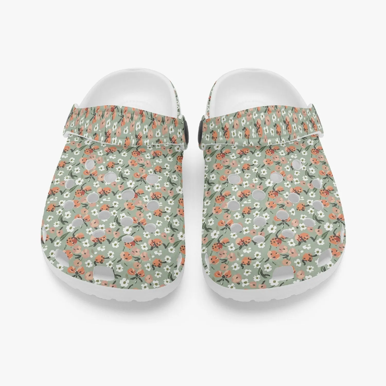 Vampire Art Khaki Ditsy Kids Clogs