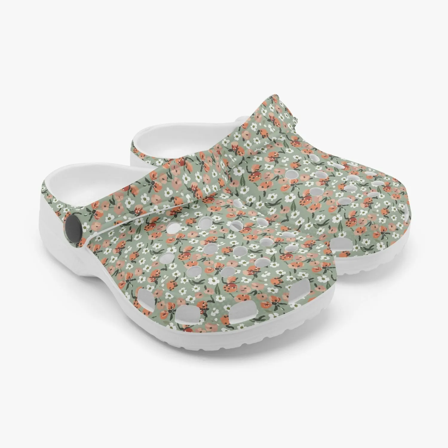 Vampire Art Khaki Ditsy Kids Clogs