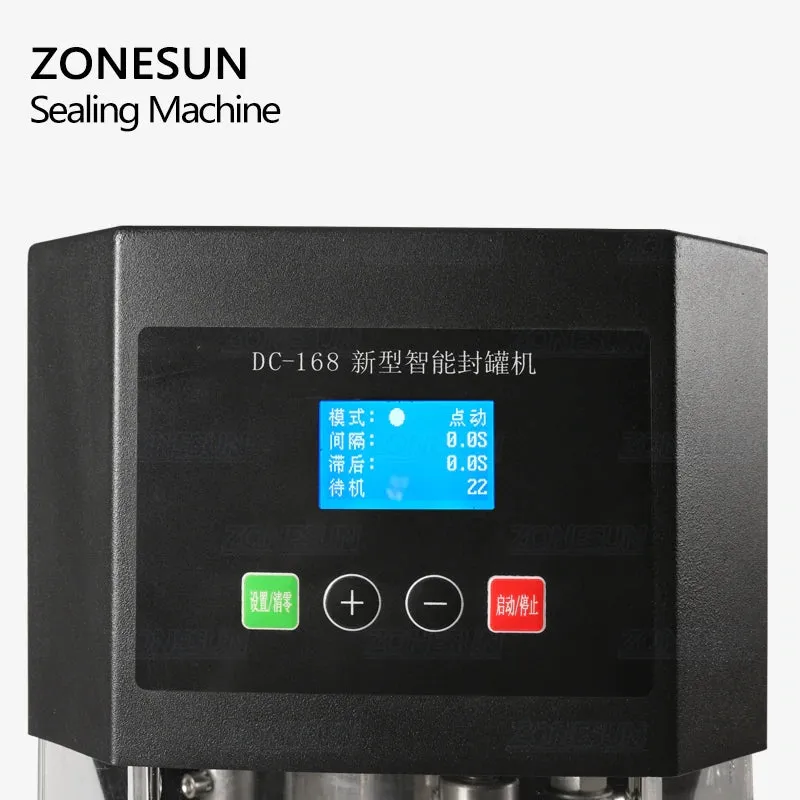 ZONESUN 55mm Intelligent Can Seamer Bottle Sealing Machine