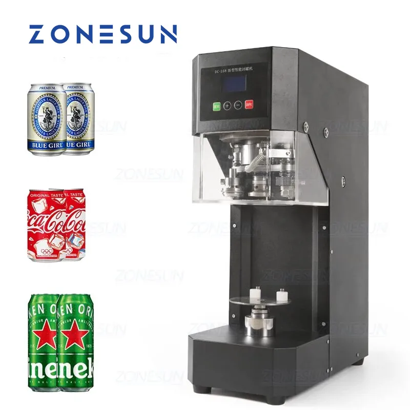 ZONESUN 55mm Intelligent Can Seamer Bottle Sealing Machine